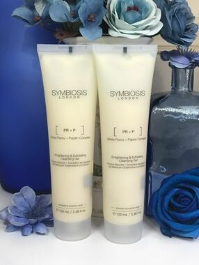 2 x Symbiosis London exfoliating cleansing gel FULL SIZES! 100ml each *NEW
